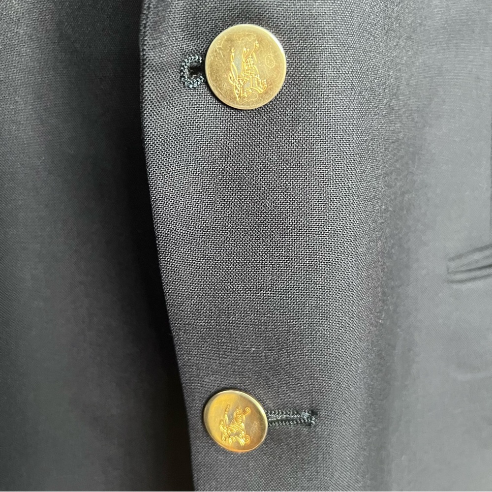 VTG Burberry Men’s Navy Wool Blazer/Jacket Classic Grandpa Preppy Old Money - Picture 4 of 15